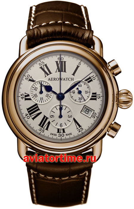 Мужские швейцарские часы Aerowatch A 83926 RO01 Коллекция 1942