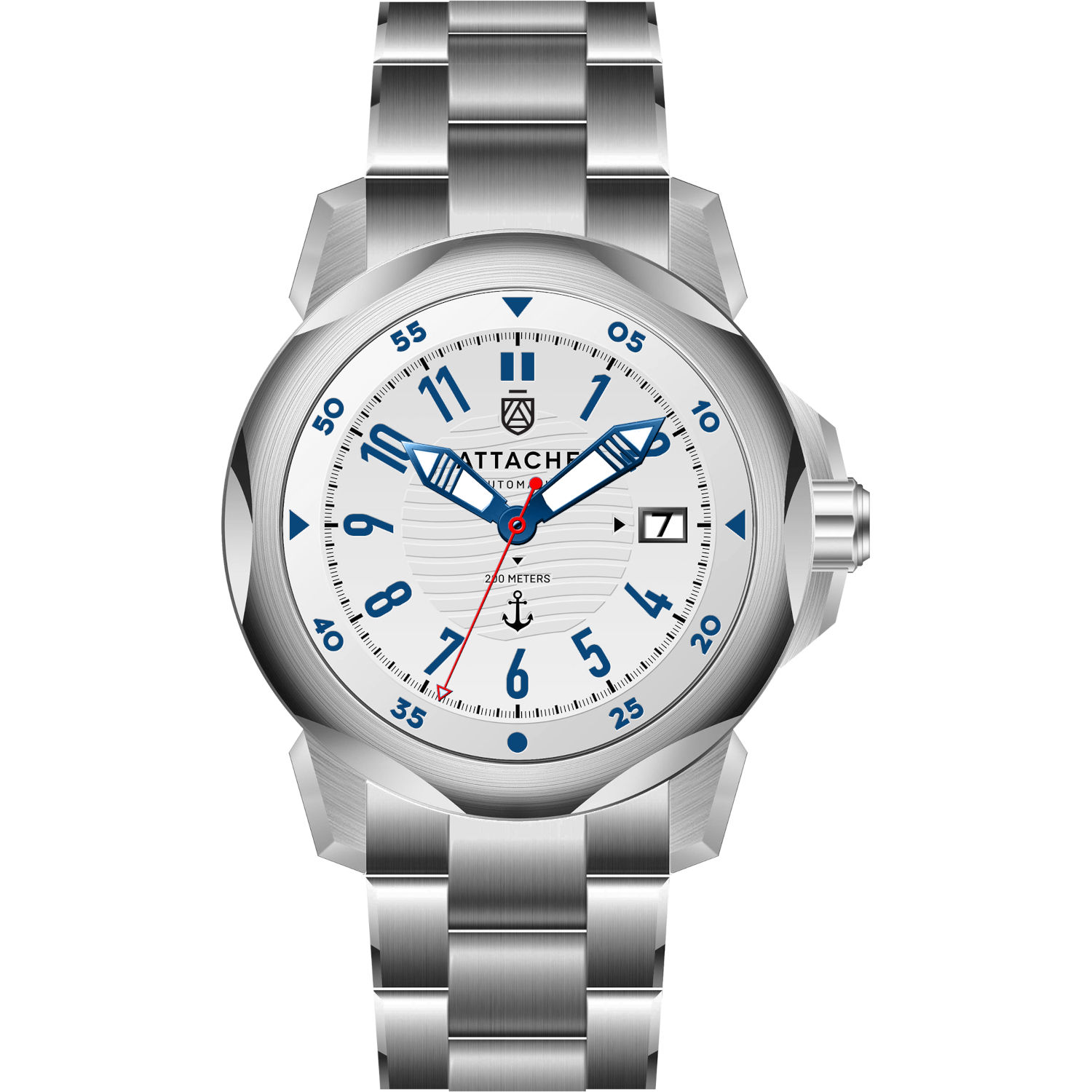 ���� Attache Marine Automatic SWHITE-BLUE2