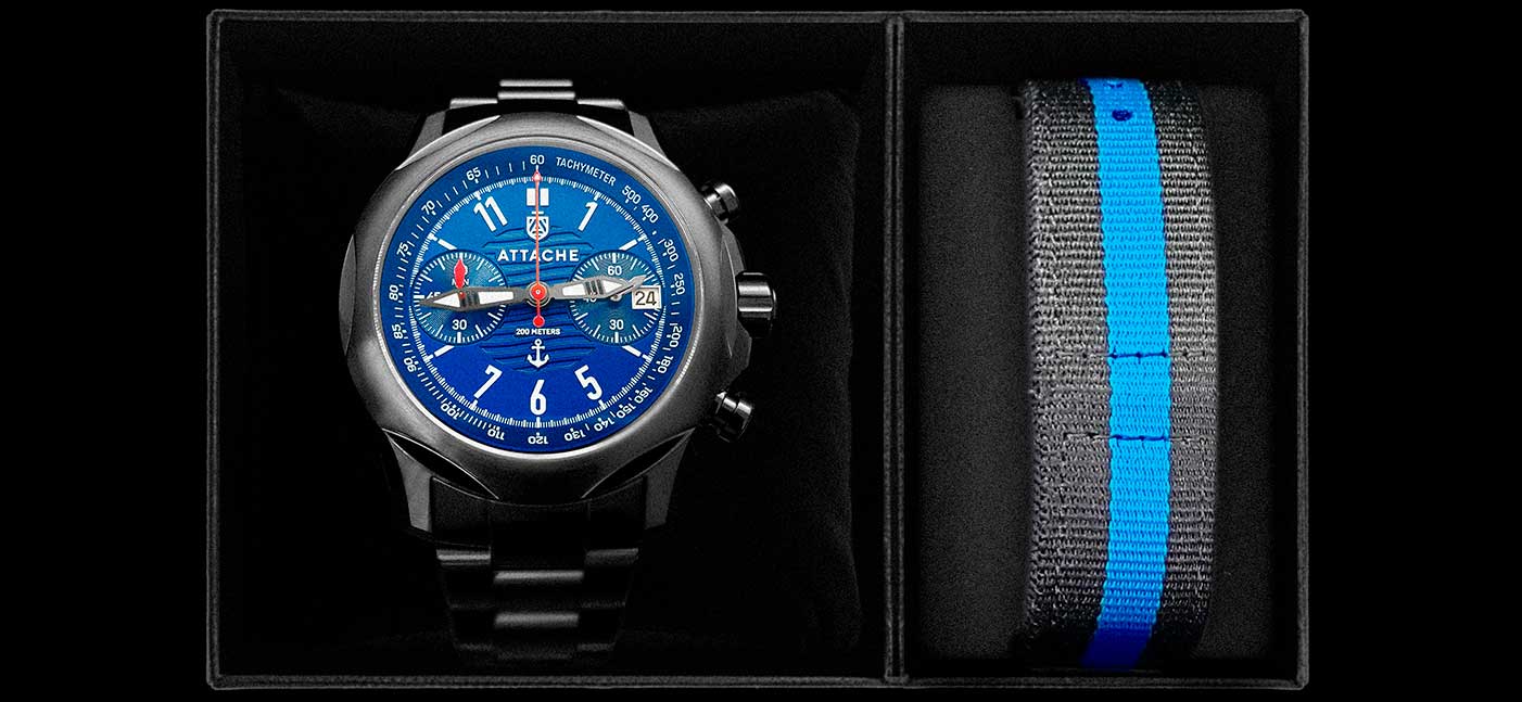 ���� ATTACHE MARINE CHRONO BBLUE2 �����15