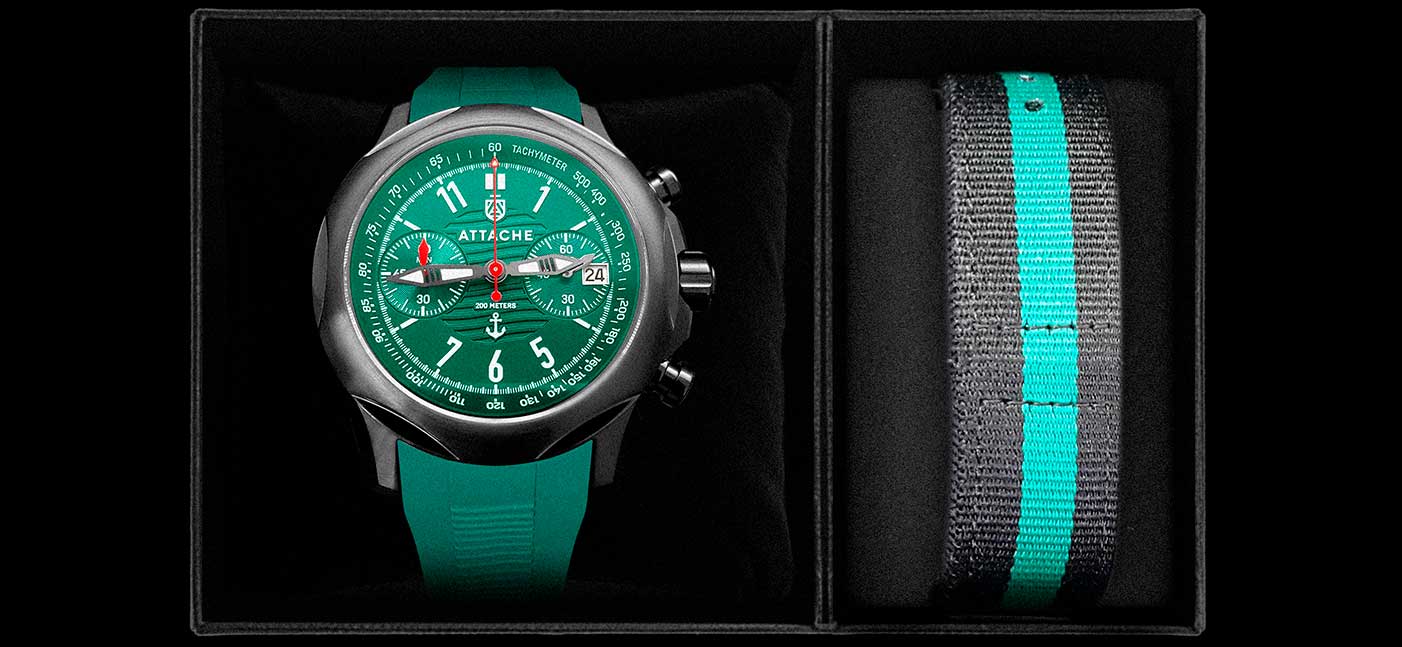 ���� ATTACHE MARINE CHRONO BGREEN1 �����15