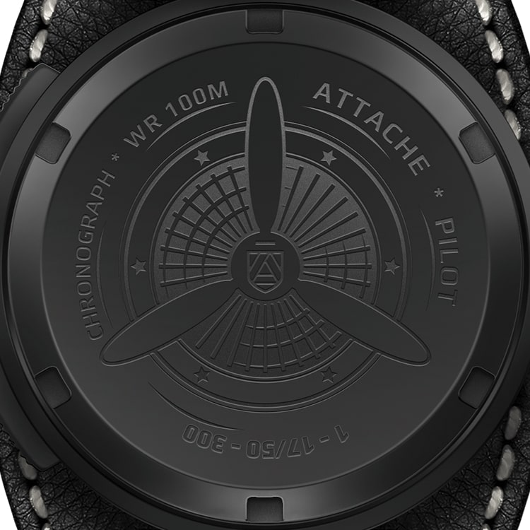  Attache Pilot Chrono Black  