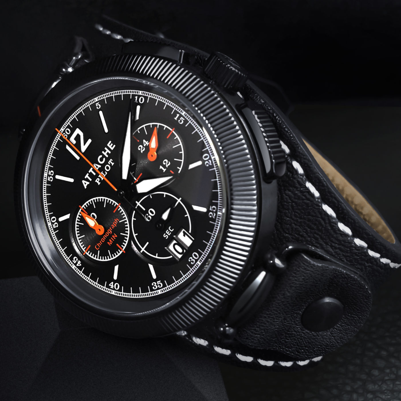  Attache Pilot Chrono BBlack 3