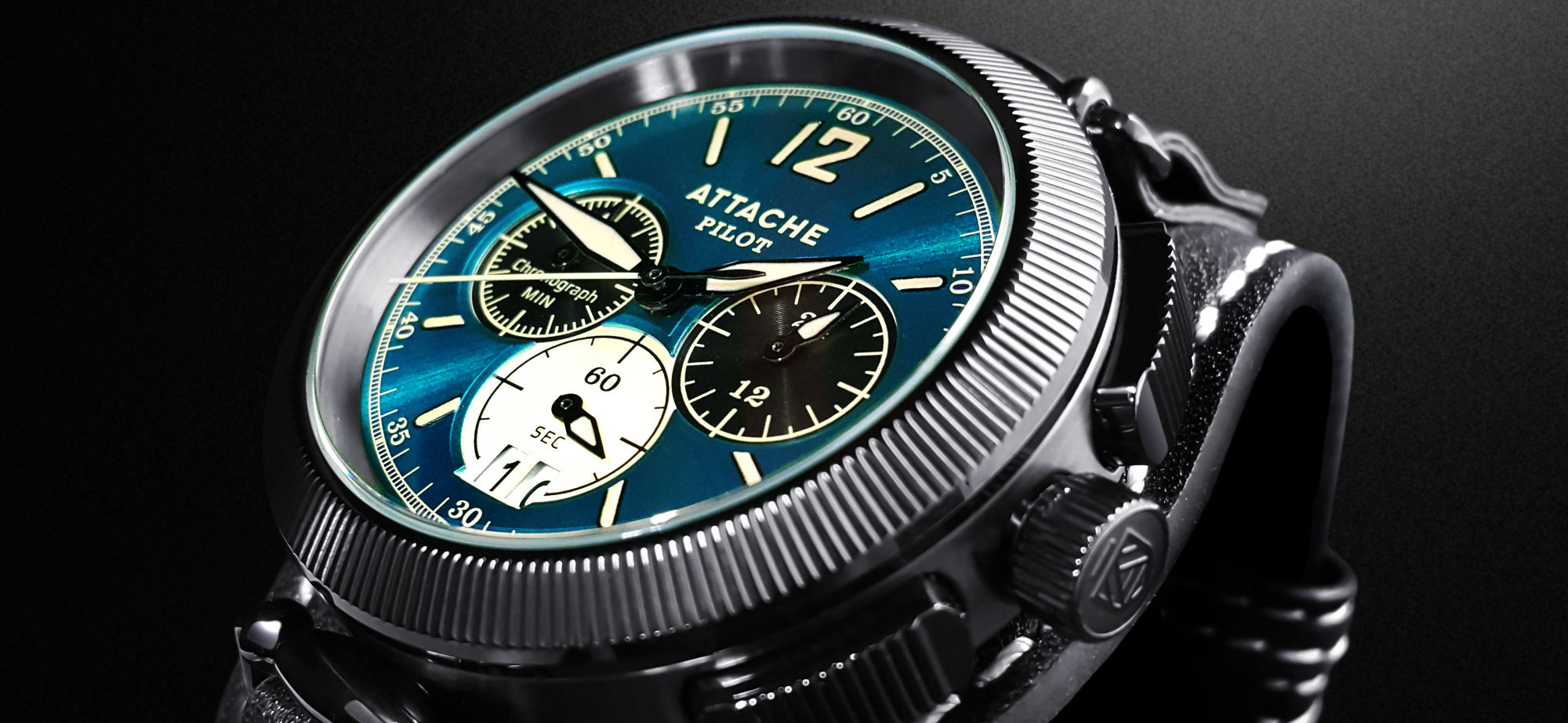  Attache Pilot Chrono BBGreen  .