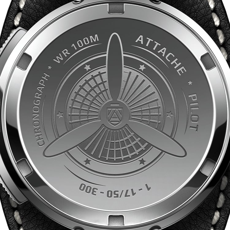  Attache Pilot Chrono Steel  