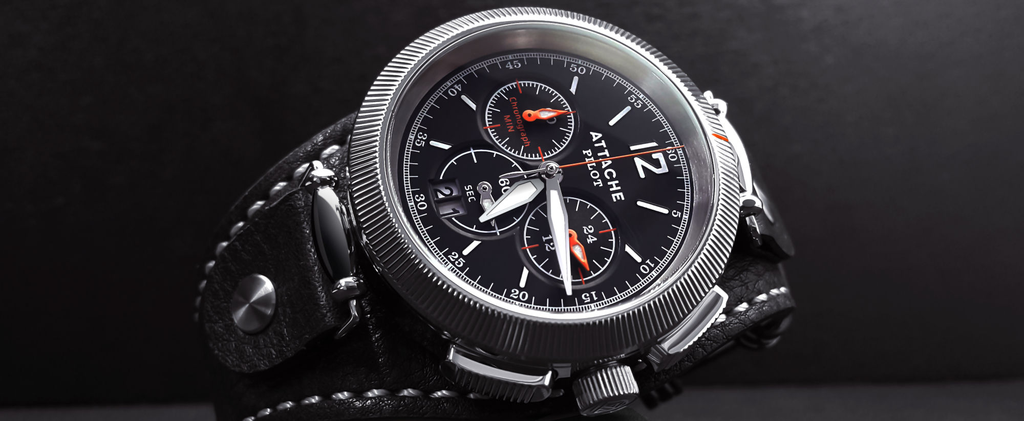  Attache Pilot Chrono BSBlack  .