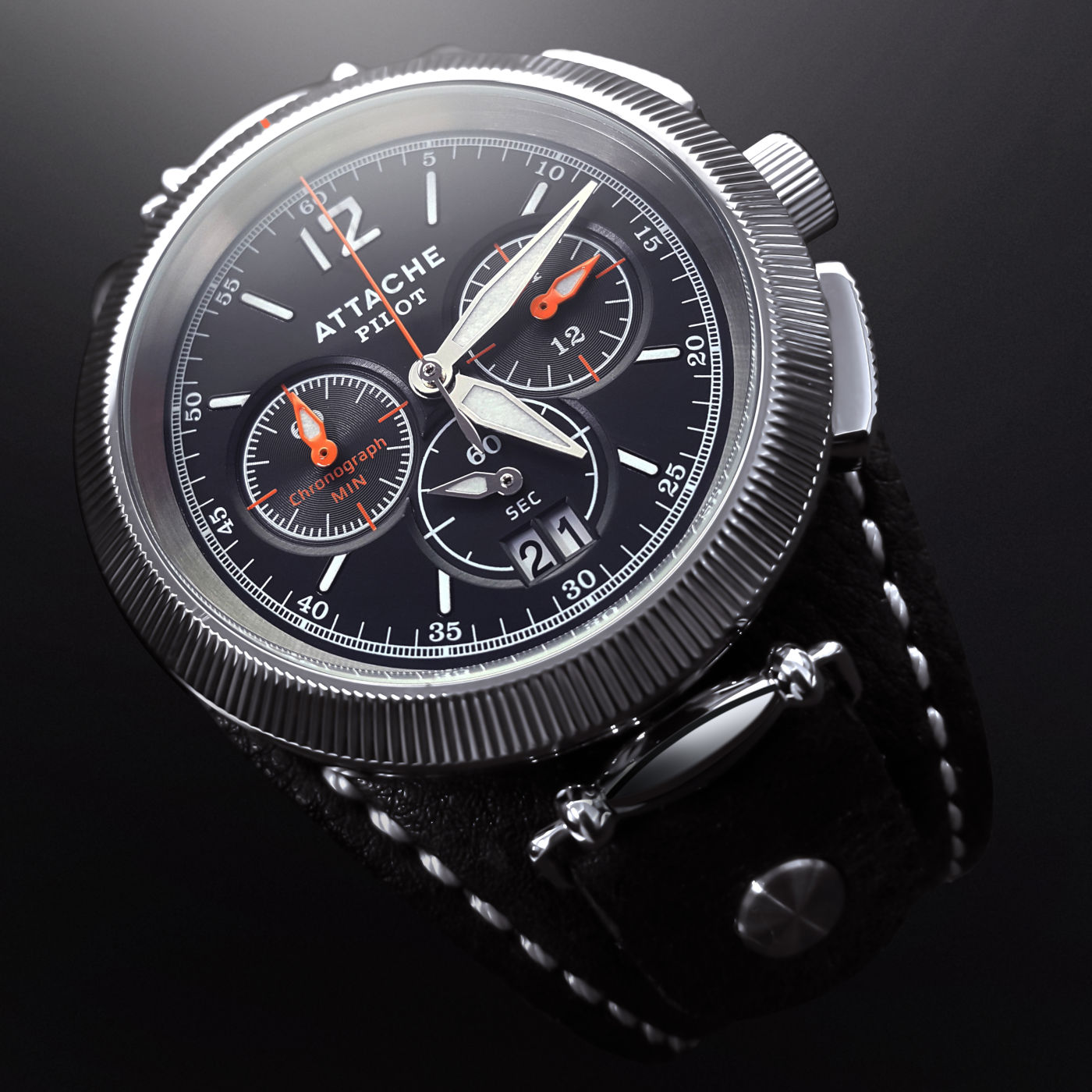  Attache Pilot Chrono SBlack 3