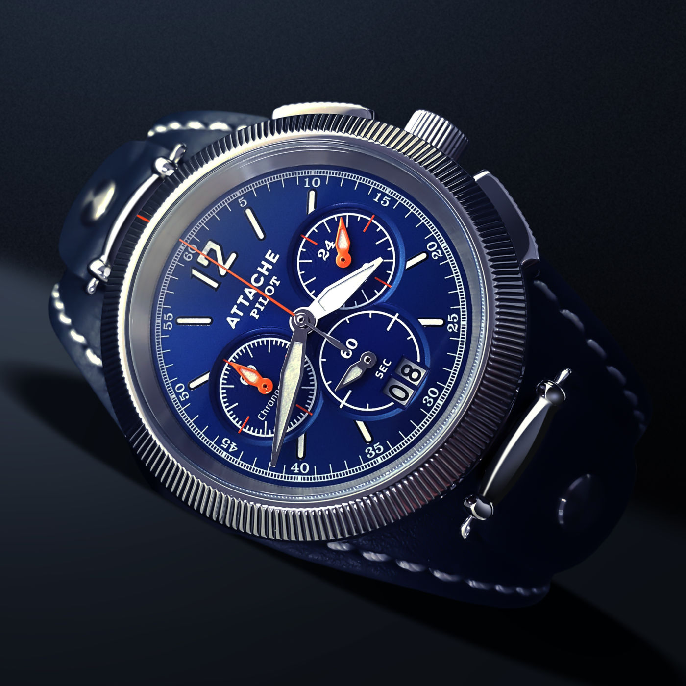  Attache Pilot Chrono SBlue 3