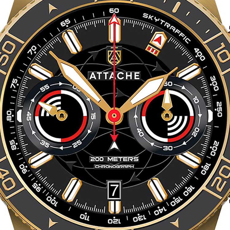 ���� Attache SKY CHRONO GBLACK �����1
