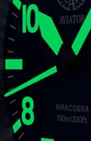 Швейцарские часы Aviator Airacobra P42, SuperLuminova