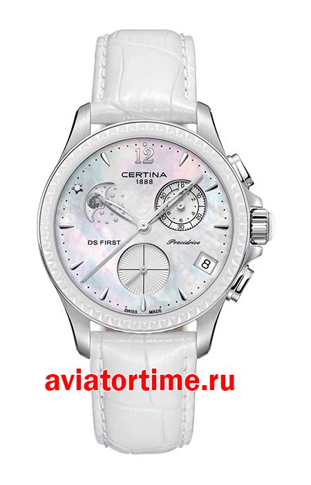 Женские швейцарские часы Certina C030.250.16.106.00 DS FIRST LADY CHRONOGRAPH MOON PHASE