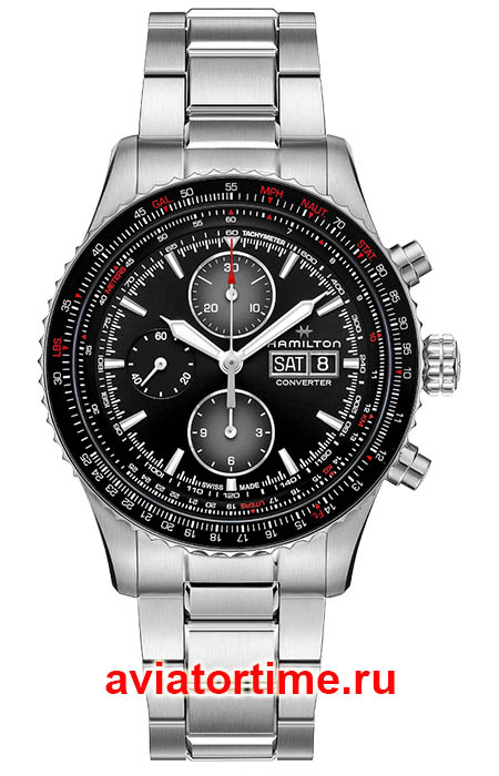    HAMILTON H76726130 KHAKI AVIATION Converter Auto Chrono