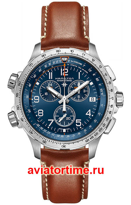    HAMILTON H77922541 KHAKI AVIATION X-WIND GMT CHRONO QUARTZ