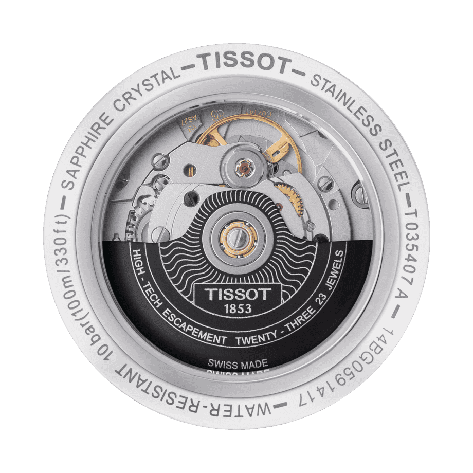 Часы Tissot T035.407.16.051.02 Задняя крышка.