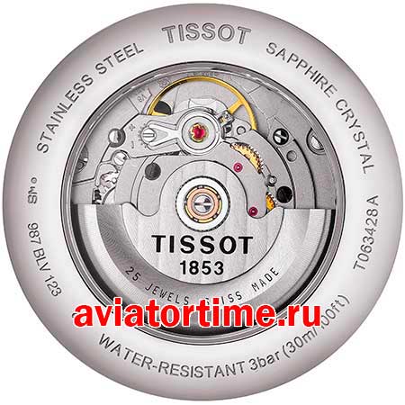 Задняя прозрачная крышка часов Tissot T063.428.1...