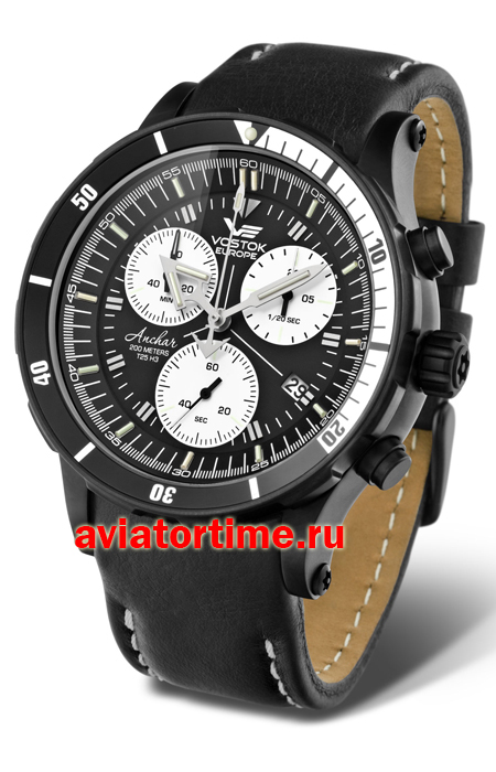 Часы Востк Европа Анчар 6S30/5104184 с кожаным ремешком.