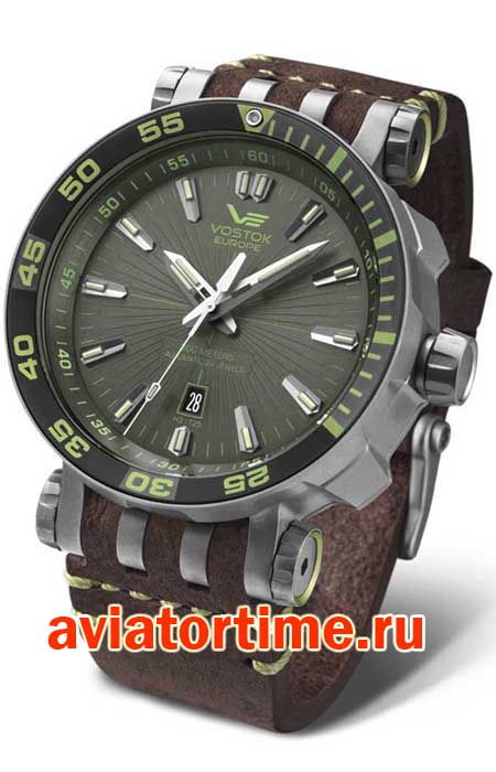 Мужские Часы Восток Европа (Vostok Europe) Энергия (Energia Rocket) NH35A/575H284 на кожаном ремне