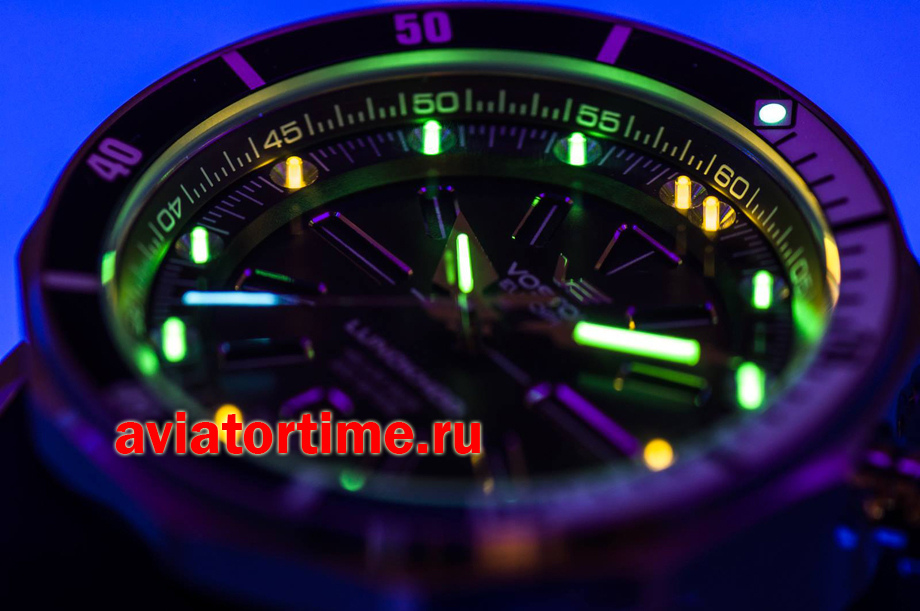 Часы Востк Европа Луноход-2 автоподзавод в темноте фото 2.